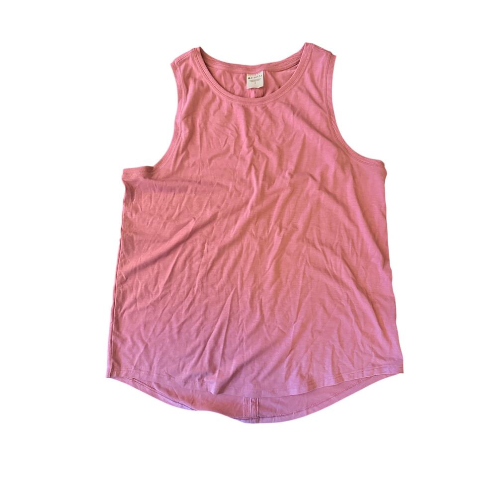 Athleta Womens Pink Racerback Tank Top Sleeveless Yoga Workout Activewear Size M